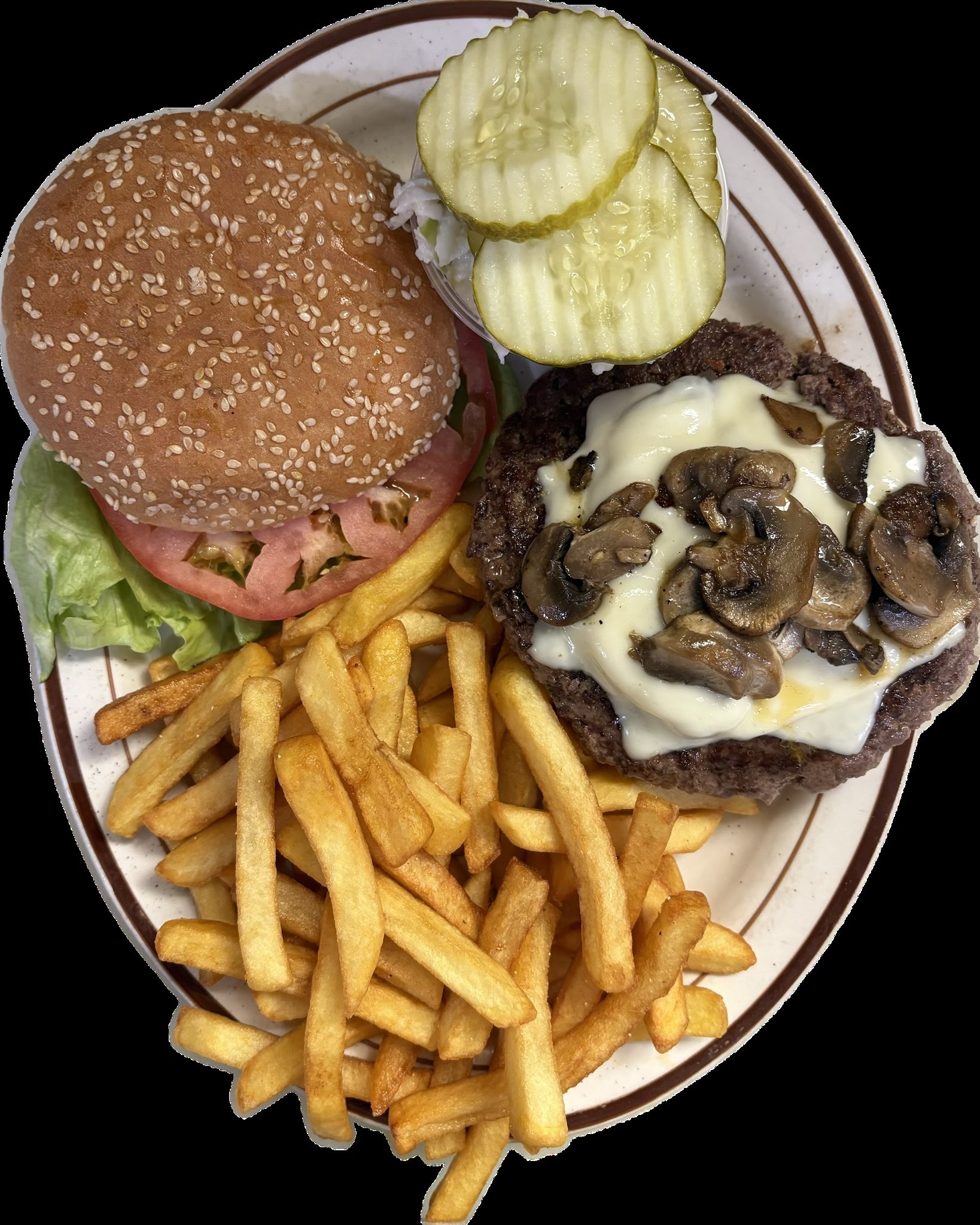 Mushroom Burger Romulus House Michigan 734-326-7177